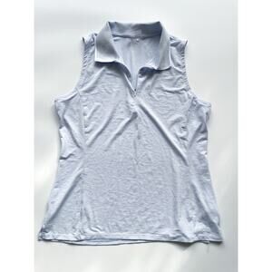 Women's Calia Light Blue-Gray Sleeveless Golf or Tennis Polo Shirt Size Large